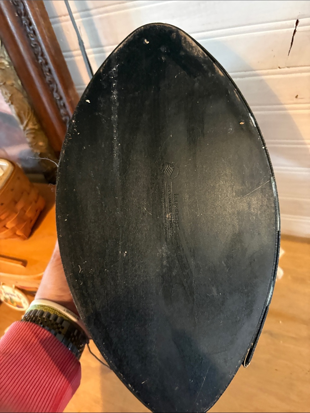 Longaberger Black Oval Woven Storage Basket - Picture 3 of 6